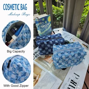 denim cosmetic bag
